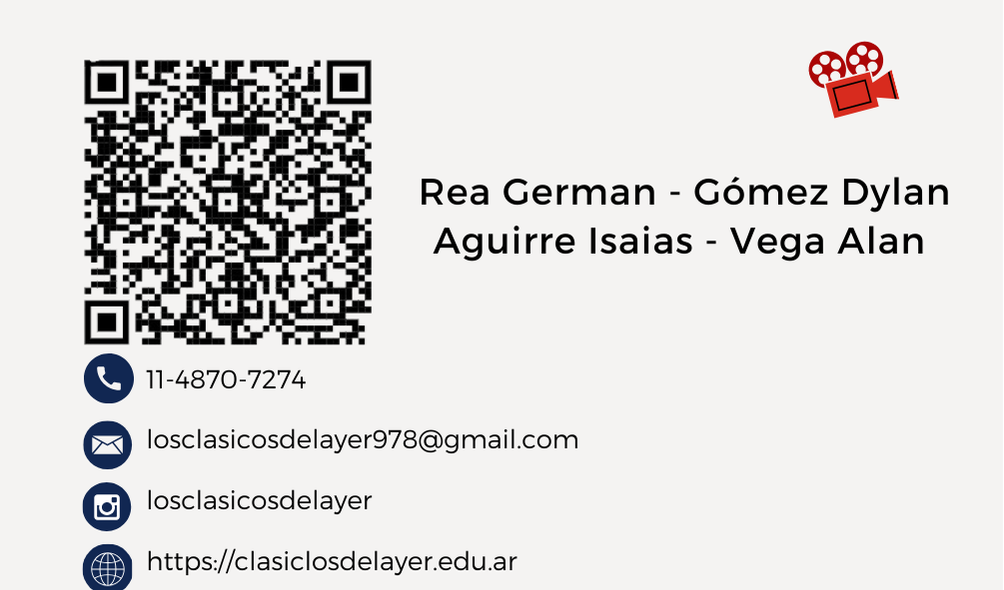 Parte posterior de la tarjeta